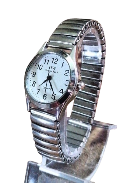 Часы наручные Женские OW d-28 на браслете Silver/White (3531)