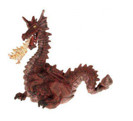 Фігурка ігрова Papo Червоний дракон із полум'ям (39016)