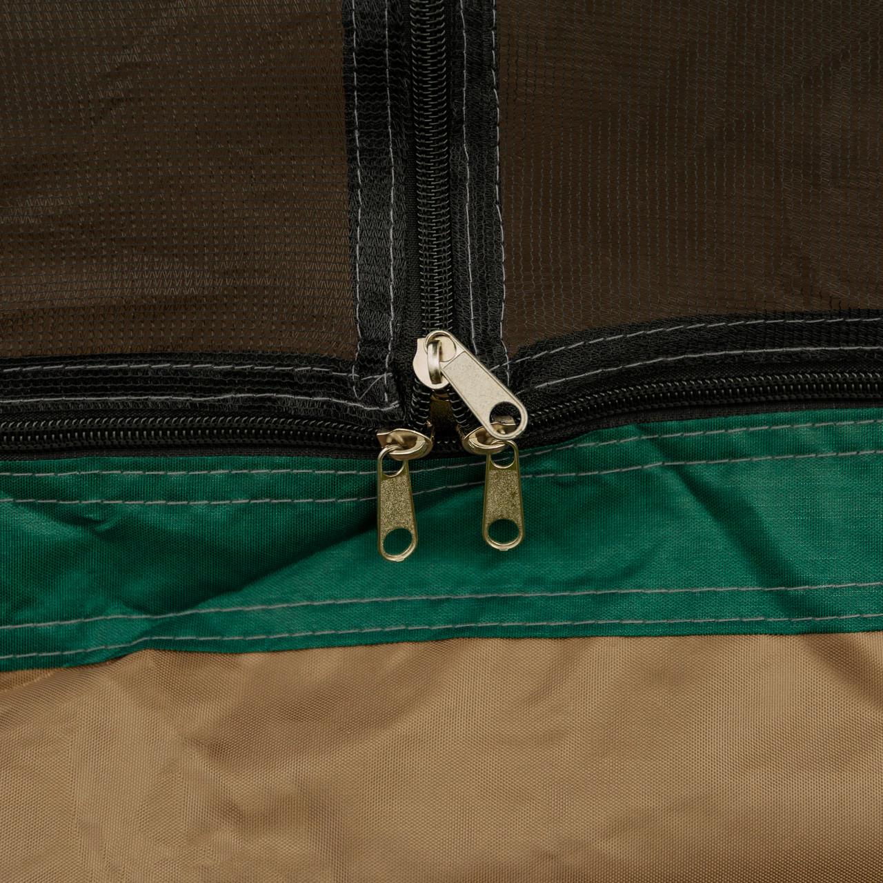 Палатка кемпинговая 3-местная с тентом 235x235x155 см Зеленый (4672) - фото 16