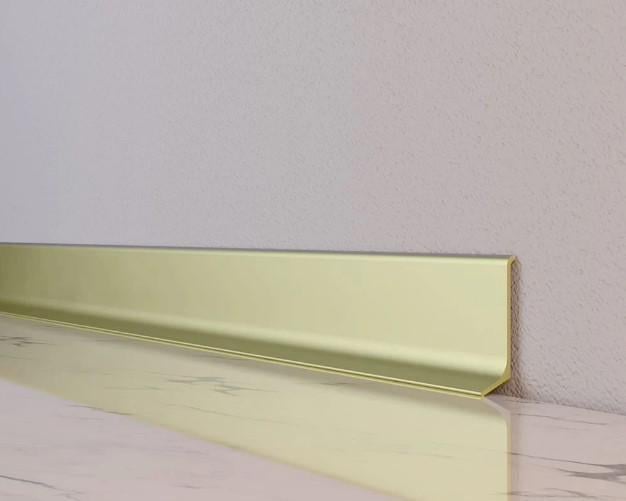 Плинтус алюминиевый накладной покраска в индивидуальный цвет 60х12х2700 мм (20716992)