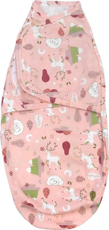 Пеленка-кокон на липучке Dexter's Лес 56-62 см Розовый