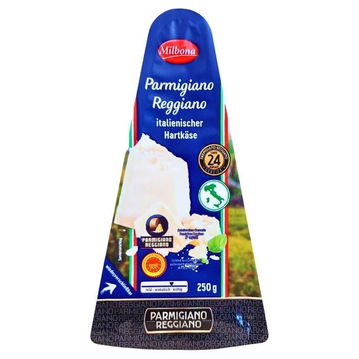 Сир пармезан Milbona Parmigiano Reggiano DOP 24 місяці 250 г
