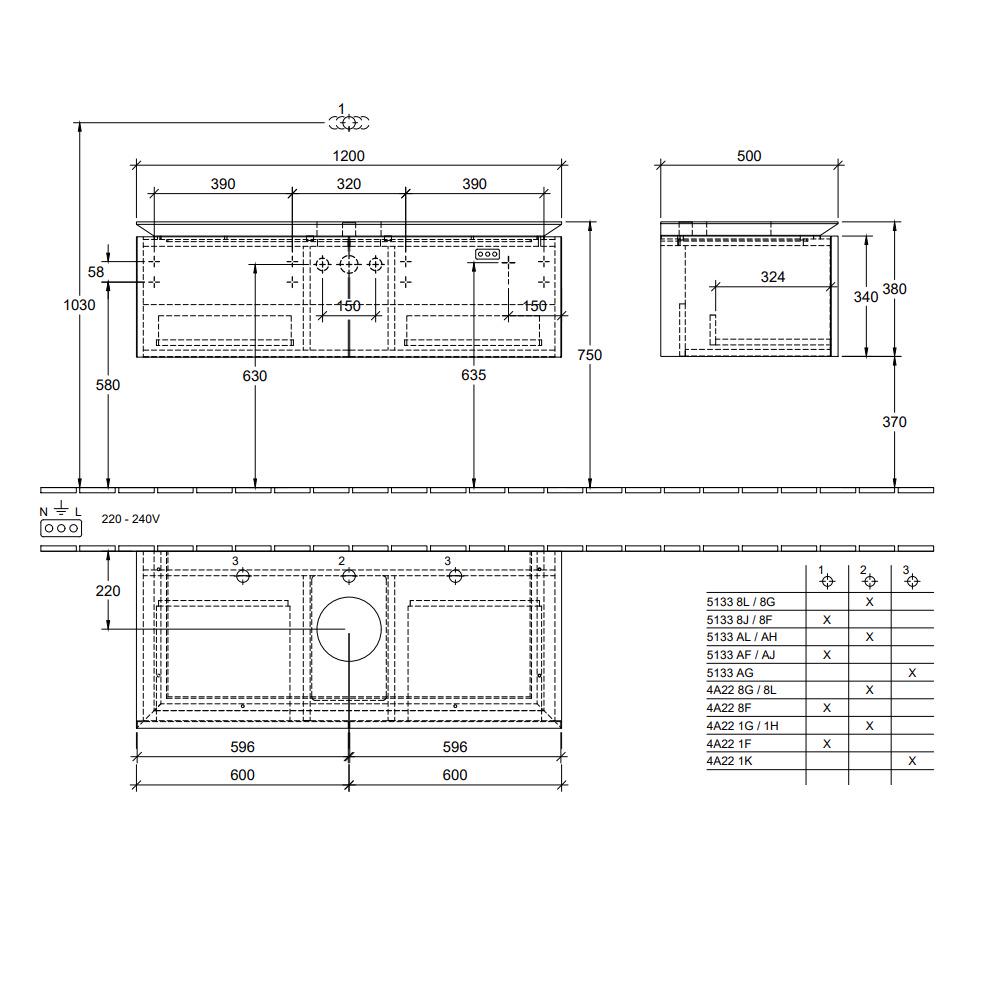 Тумба під умивальник підвісна Villeroy &amp; Boch Legato B60900DH 120x38x50 см Білий (141915) - фото 2