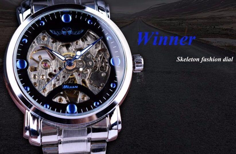 Часы механические мужские Winner Steel Blue (9387563) - фото 5