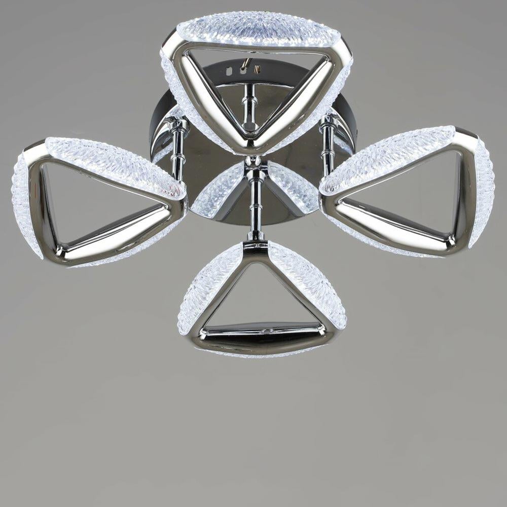 Люстра стельова світлодіодна Light House SRS-19996/4 CH 24W Хром