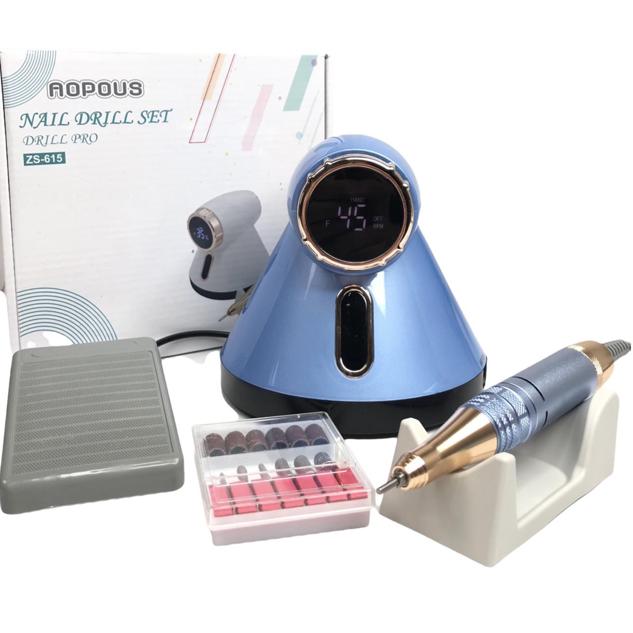 Фрезер для манікюру Nail Drill ZS-615 80 Вт 50000 об/хв Синій (13010565)