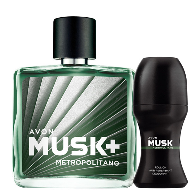 Набор мужской Avon Musk Metropolitano 2в1 туалетная вода 75 мл/дезодорант 50 мл (AV1557059)