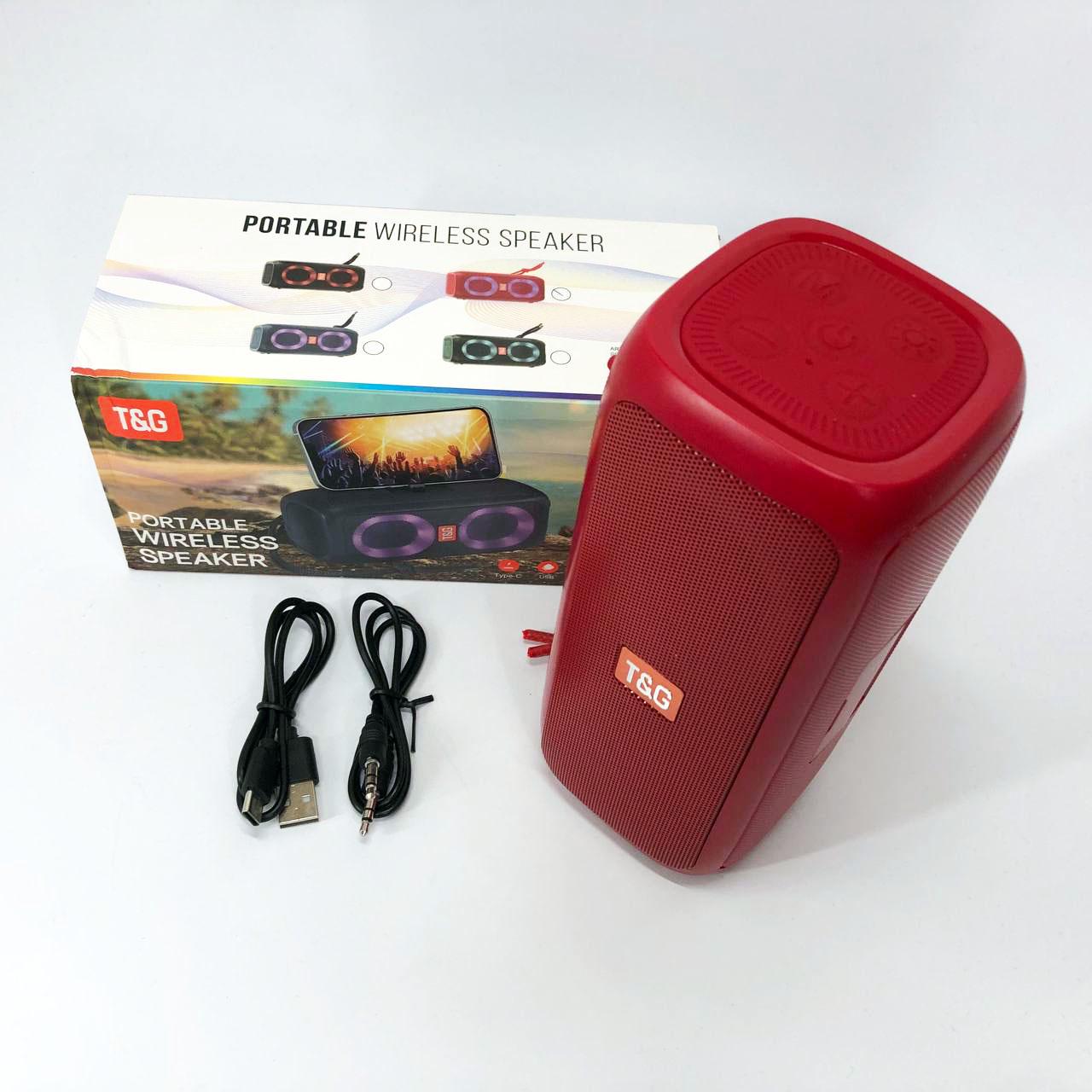 Портативна колонка TG333 2x5W з RGB підсвічуванням Червоний - фото 13