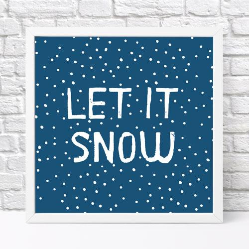 Постер в рамке Let it snow 30х30 см (WKMT_22NG009_WH) Постер в рамке Let it snow 30х30 см (WKMT_22NG009_WH)