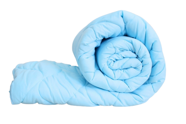 Одеяло закрытое однотонное на овечьей шерсти микрофибра полуторное 150х210 см Голубой (22-1-1460265)