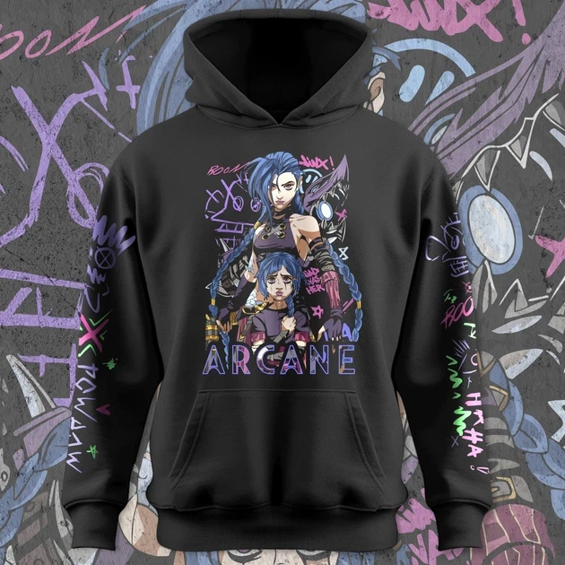 Худи для подростка мальчика с принтом Arcane Jinx 150 см (Anime11144)