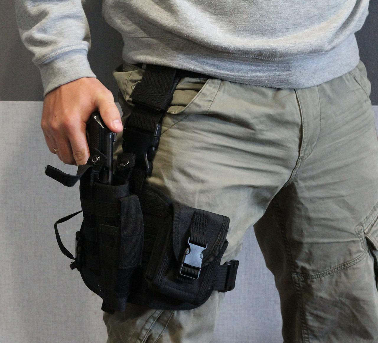 Кобура бедренная универсальная Черный (17727757) - фото 2 Кобура бедренная универсальная Черный (17727757) - фото 2