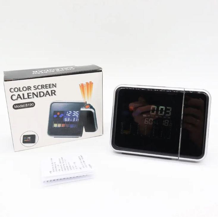 Часы-метеостанция настольные с проектором Color Screen M-8190 Черный - фото 3 Часы-метеостанция настольные с проектором Color Screen M-8190 Черный - фото 3