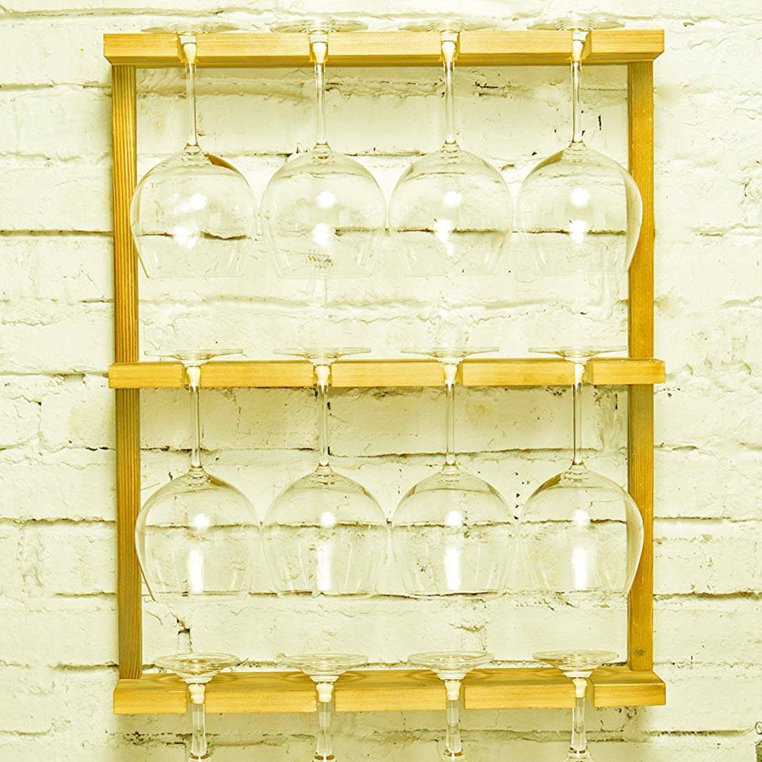 Полка для бокалов из дерева Граус Карри (ОБС-000203)