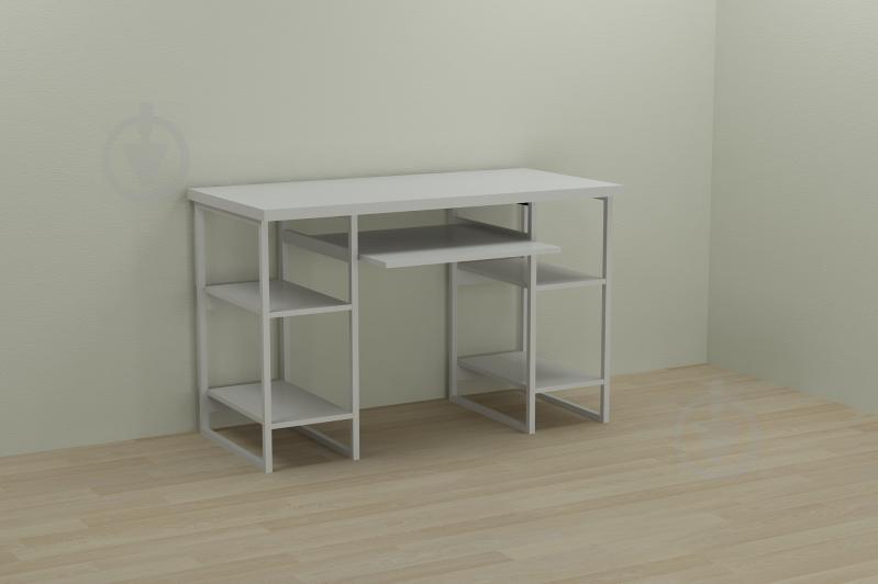 Компьютерный стол Ferrum-decor Тим 75x140x60 белый ДСП Белое 32мм