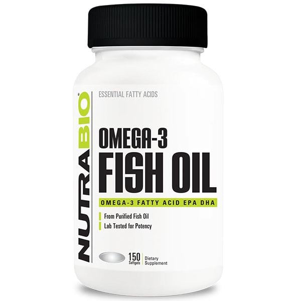 Омега для спорта NutraBio Omega 3 Fish Oil 150 мягких капс. (000027223)
