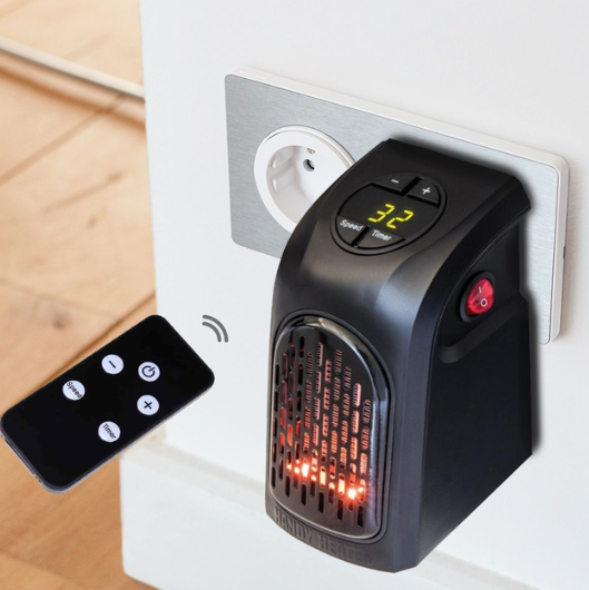 Тепловентилятор комнатный Handy heater с пультом управления 400 Вт Черный (21725011) - фото 3