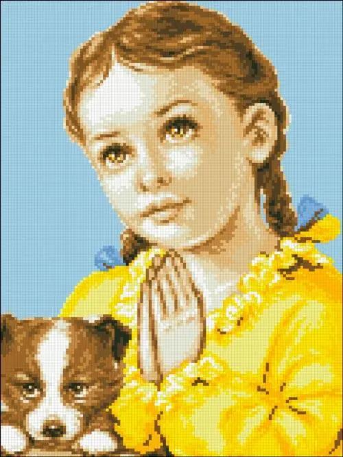 Алмазная мозаика Девочка Украинка 30x40 см (DIY-МС175)