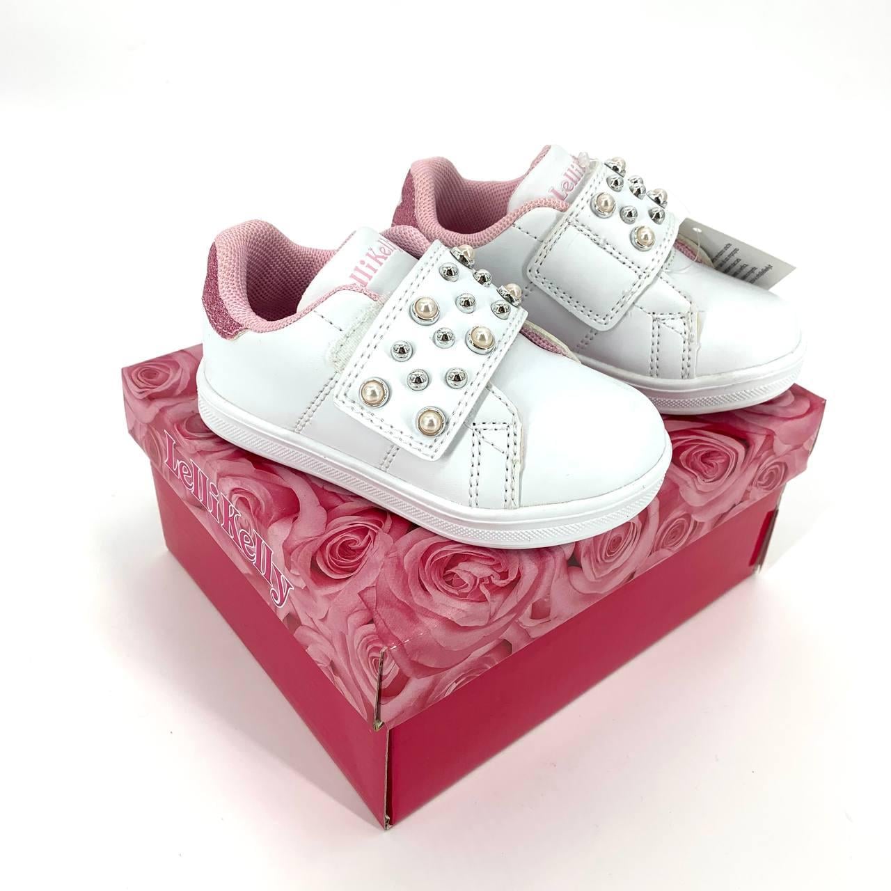 Кроссовки LELLI KELLY 9800 кожа р. 20 13 см Бело-розовый (32539298)