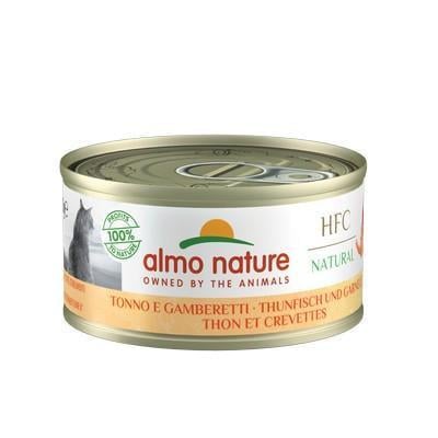 Консервированный корм Almo Nature с тунцем и креветками для взрослых кошек 70 гр.