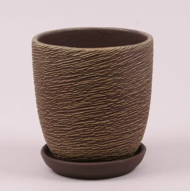 Горшок керамический Flora Коричневый 1,3 л (G-010-4)