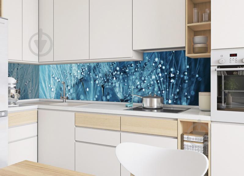 Наклейки кухонный фартук Zatarga Роса 650х2500 мм Синий (Z180098/1) Наклейки кухонный фартук Zatarga Роса 650х2500 мм Синий (Z180098/1)