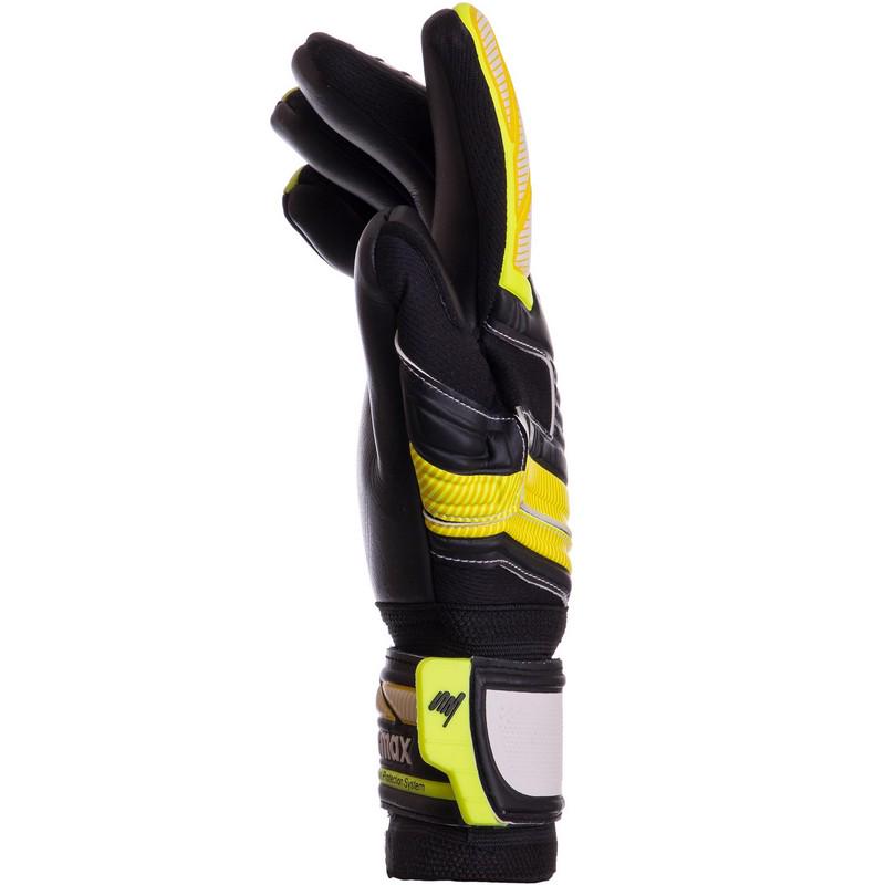 Перчатки вратарские Zelart SOCCERMAX GK-019 р. 9 Черный/Желтый (DR007792) - фото 3