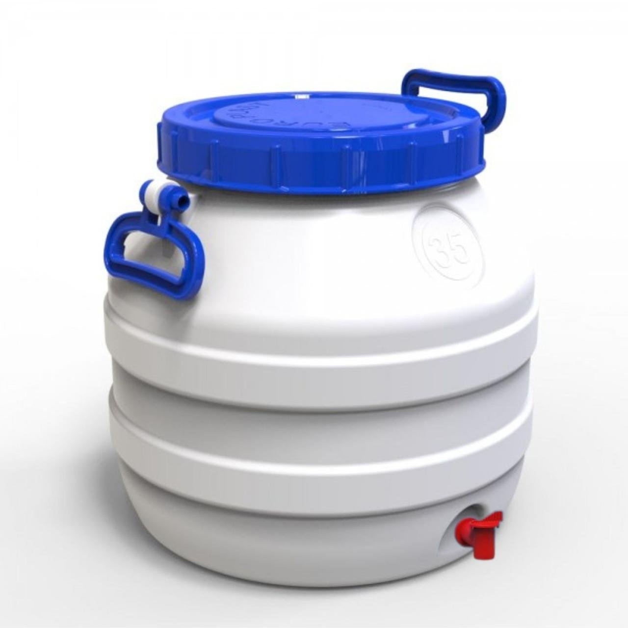 Бидон пищевой Евро Пласт с пластиковым краном 35 л (173461)