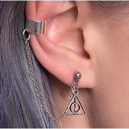 Сережка каф Дари смерті з Гаррі Поттера 1 шт. (2111438005)