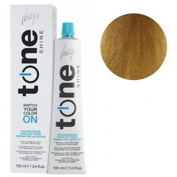 Гель-краска для волос тонировочная безамиачная Tone Shine Vitality's 9/3 Золотистый очень светлый блондин 100 мл.