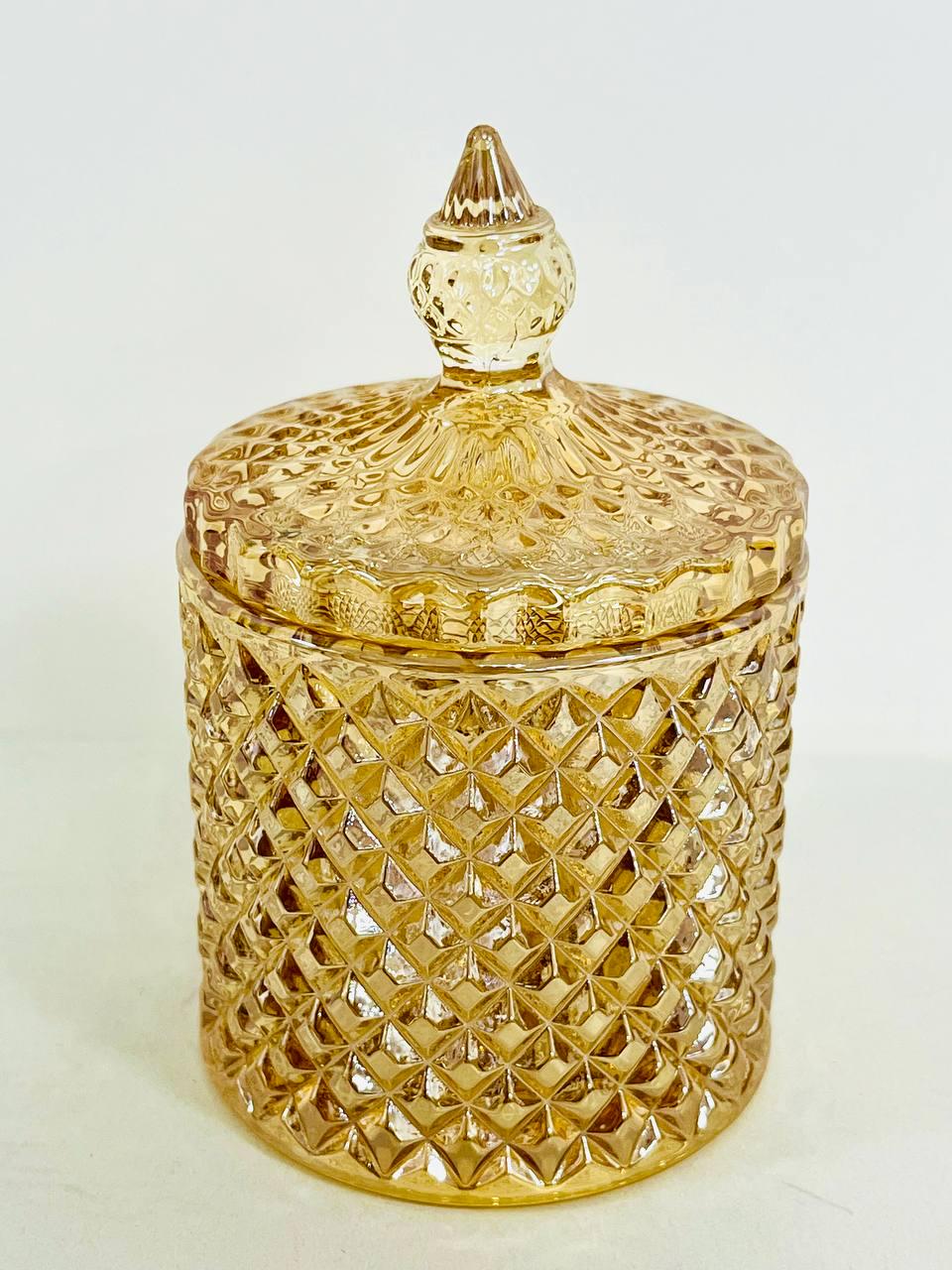 Банка для зберігання скляна BonaDi Crystal з кришкою 300 мл Прозоро-коричневий