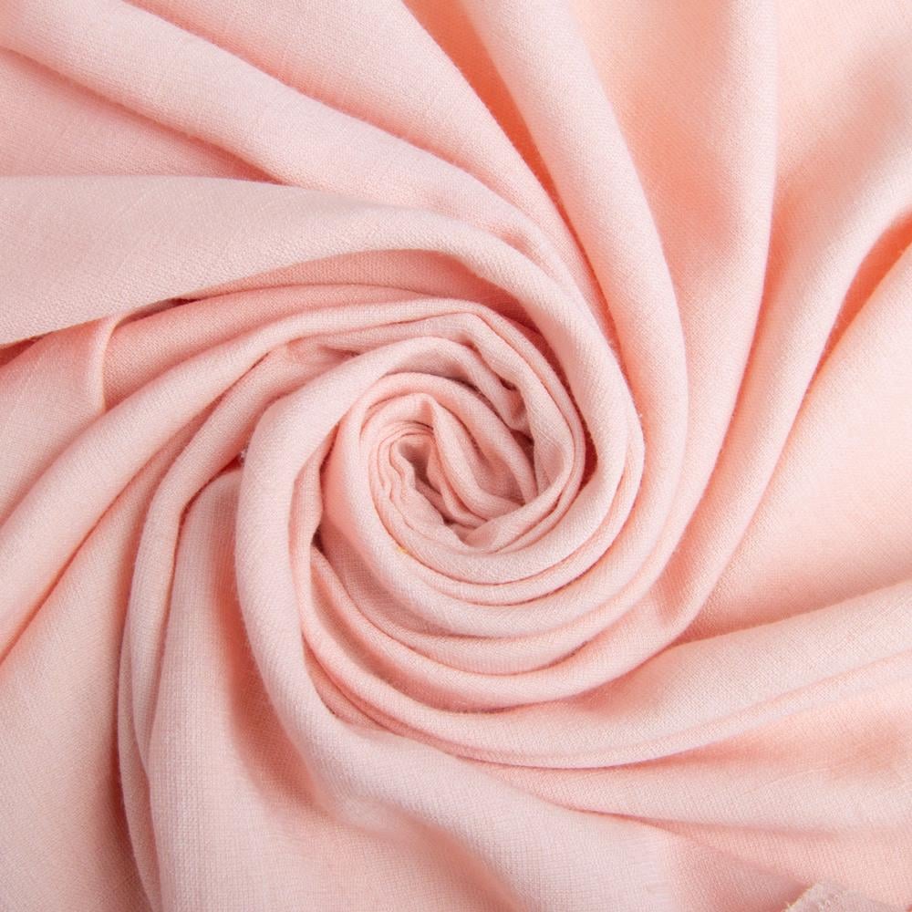 Ткань лен креп лайт V-12 116 гр/м2 150 см Персик (26206)