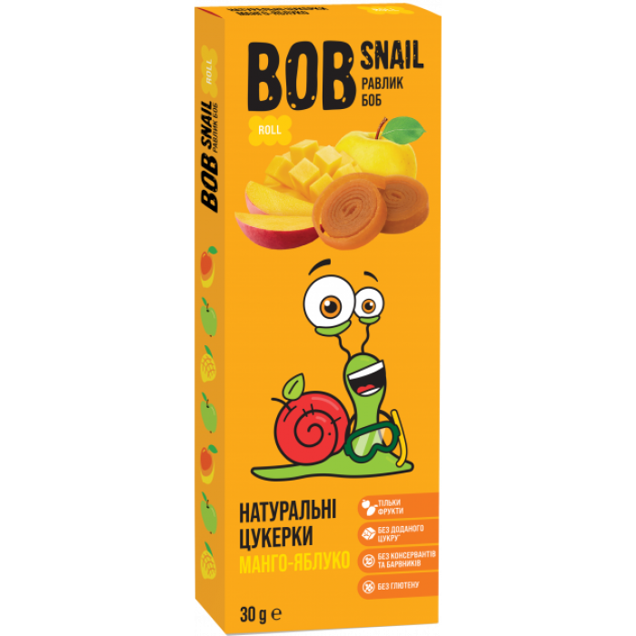Цукерки натуральні фруктові Bob Snail Манго-яблуко 30 г (2303827398) Цукерки натуральні фруктові Bob Snail Манго-яблуко 30 г (2303827398)