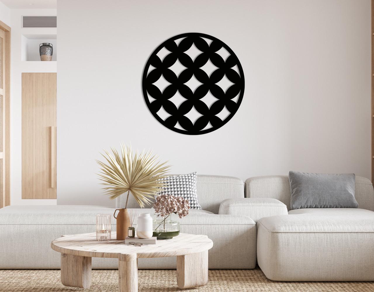 Декоративное панно на стену Upwood Decor Circle-056 15 60х60 см Black (1579688916)