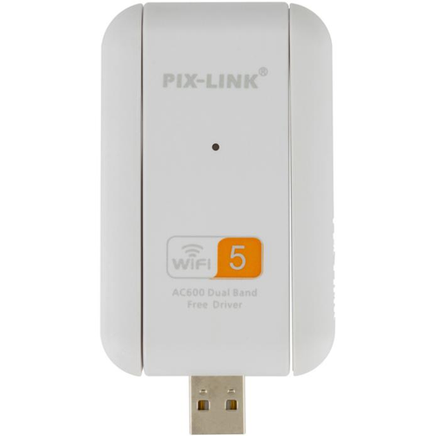 Бездротовий дводіапазонний мережний Wi-Fi адаптер PIX-LINK Wi-Fi USB LV-UAC03D 2.4/5GHz White (16152) - фото 4