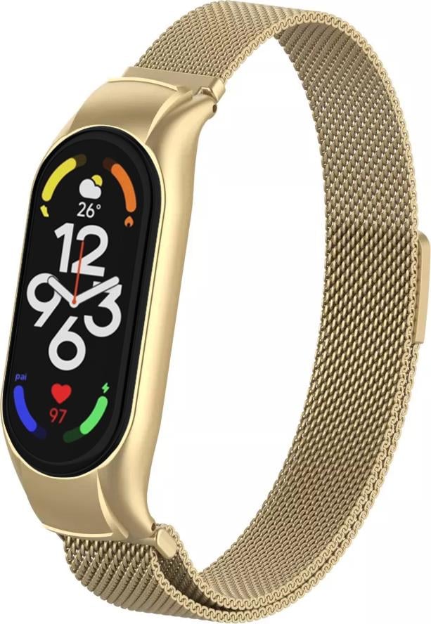 Ремінець Міланська петля Milano Mesh для Mi Band 7 Brushed Gold (28019-16)