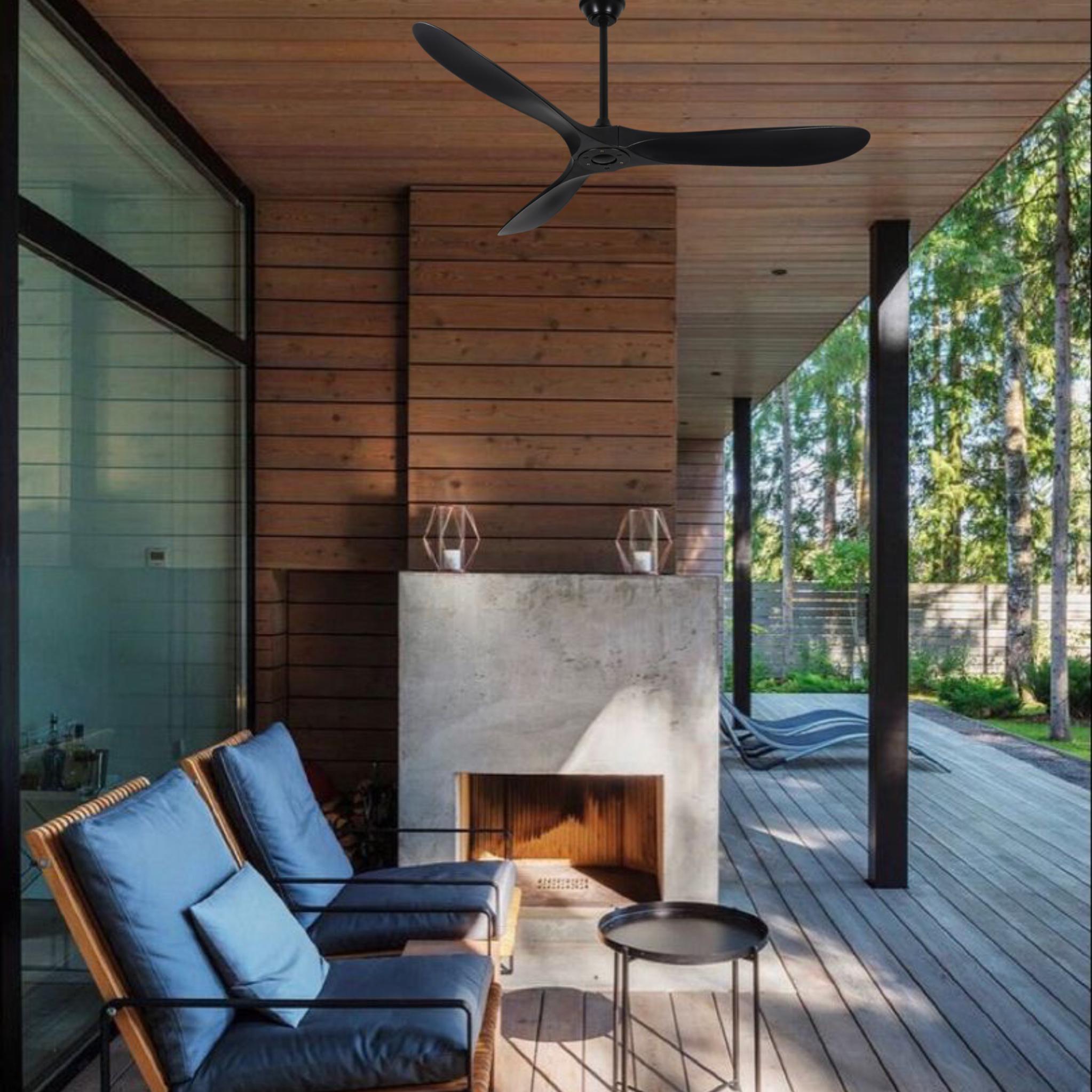 Вентилятор стельовий з пультом 150 см Чорний (94-7106 Чорний (60) BK) - фото 3 Вентилятор стельовий з пультом 150 см Чорний (94-7106 Чорний (60) BK) - фото 3