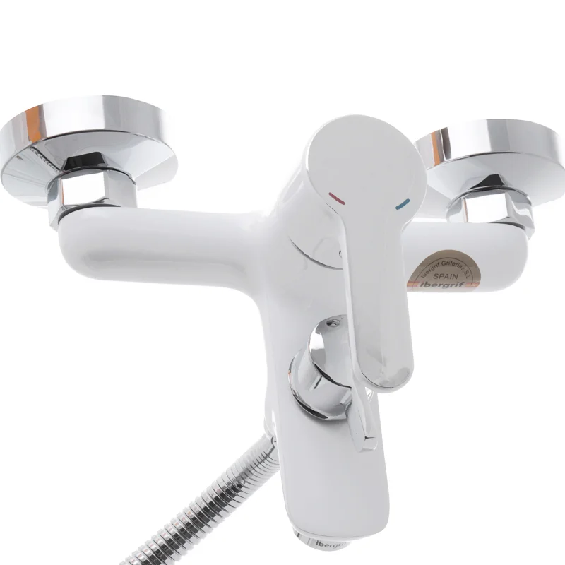 Смеситель для ванны Ibergrif SQUARE M13222W из латуни Белый