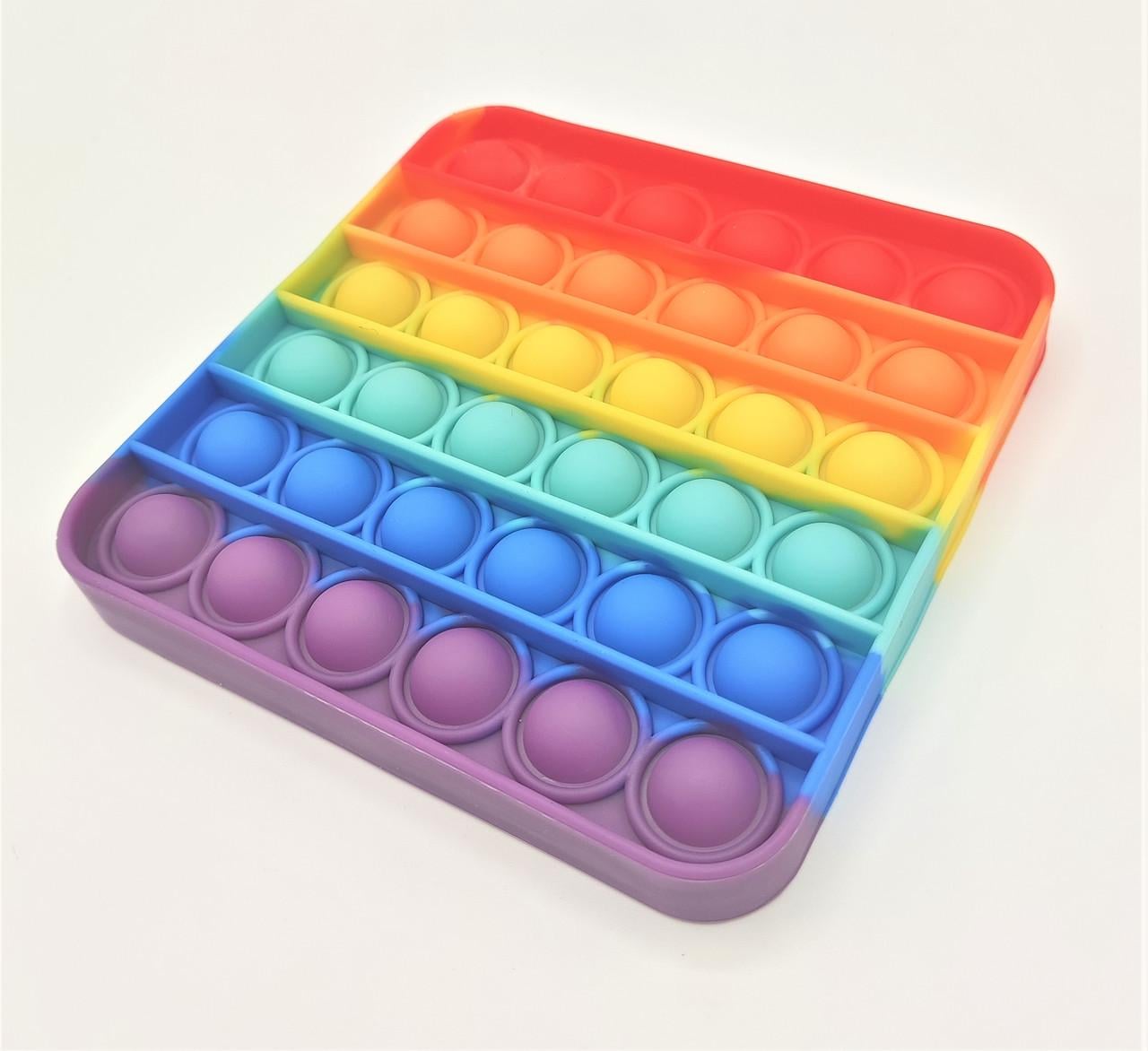 Игрушка-антистресс Pop-it QL042976 квадрат радуга