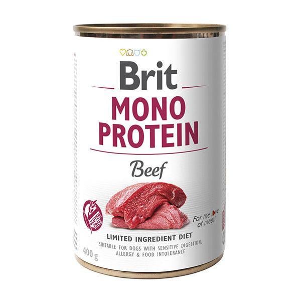 Корм влажный для собак Brit Mono Protein с говядиной 400 г (8595602529766)
