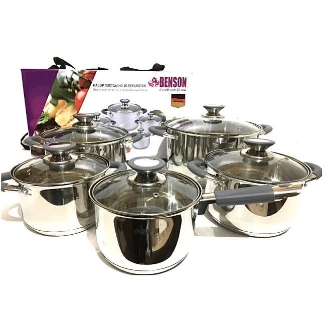Набор кастрюль BN-192 нержавеющая сталь 10 пр. (9508514)