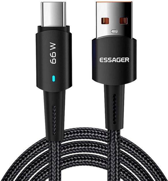 Кабель USB Essager Sunset USB-A to Type-C 66 Вт 6A 1 м Черный (EXCT-CG01)