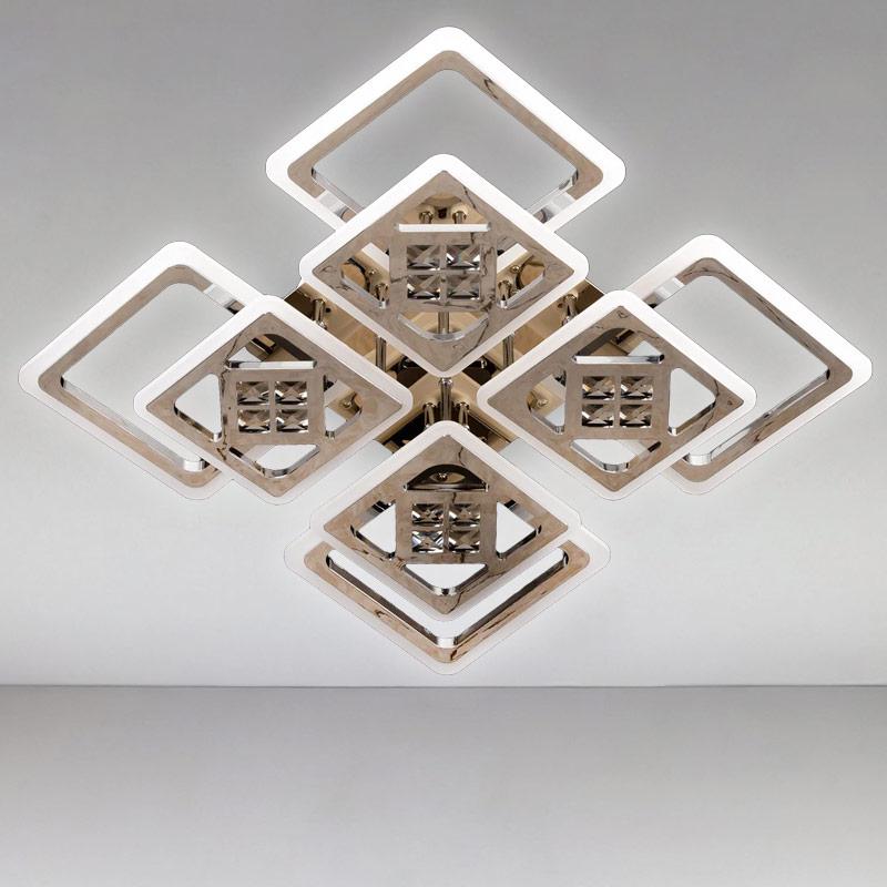 Люстра LED стельова Light House SC-15810/4+4 CR 232W Хром