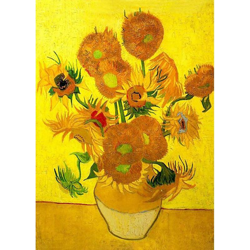 Алмазная мозаика Strateg Натюрморт двенадцать подсолнечников в весе без подрамника 30х40 см (JSDF71988)