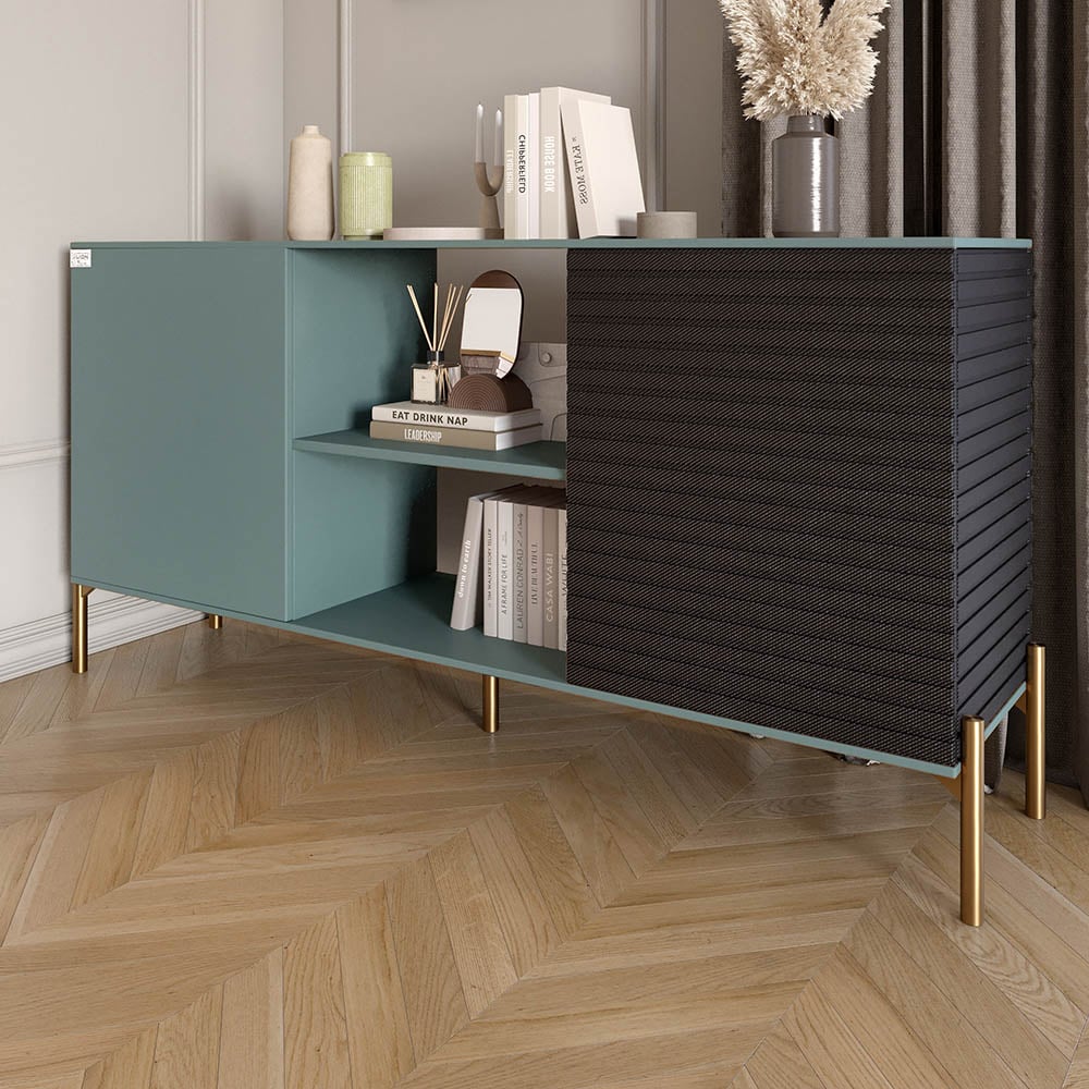 Комод Lion Грей 154x38x76,5 см Гранит серый/Асфальт (LION-042749)