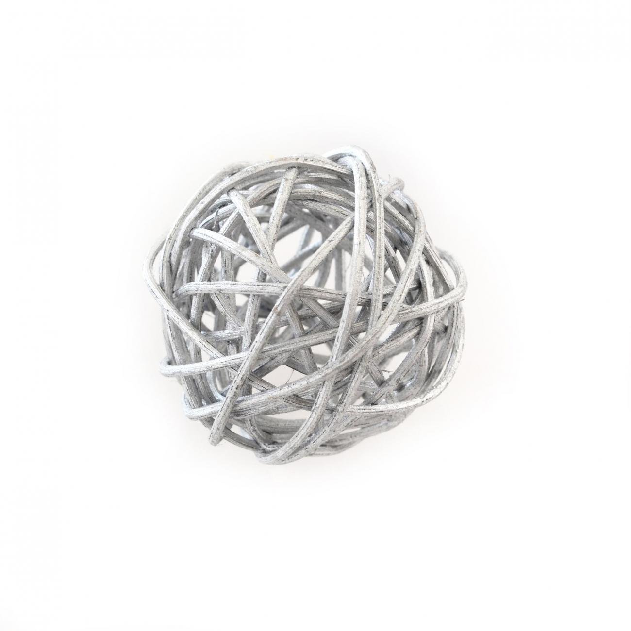 Шар ротанговый Yes! Fun d 5 см Серебряный (0973312)