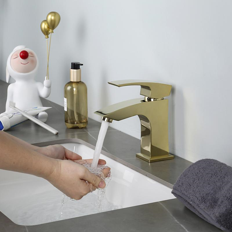 Смеситель для умывальника Gappo G1007-13 Золотой (1045060) - фото 7 Смеситель для умывальника Gappo G1007-13 Золотой (1045060) - фото 7