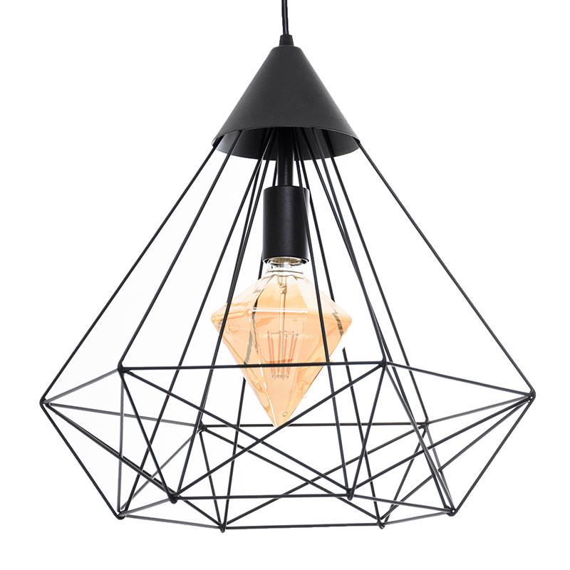 Люстра подвесная лофт Atmolight Pyramid P350 на одну лампу Черный (1349)