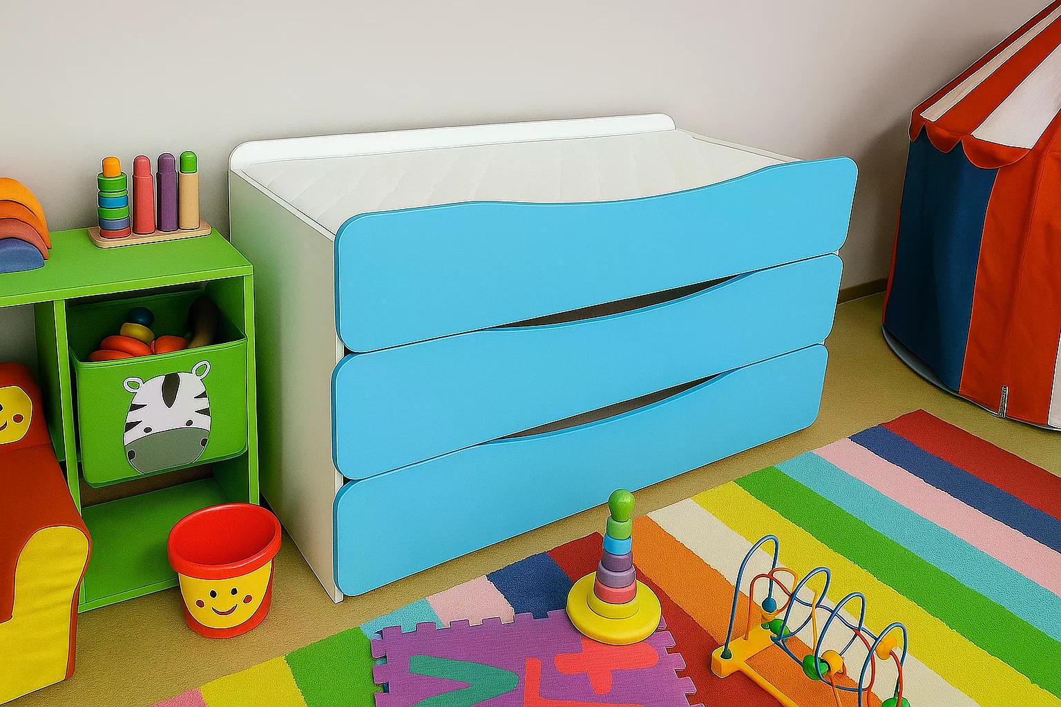 Ліжко 3-х ярусне DS-21 для дошкільних навчальних закладів Блакитний - фото 2 Ліжко 3-х ярусне DS-21 для дошкільних навчальних закладів Блакитний - фото 2