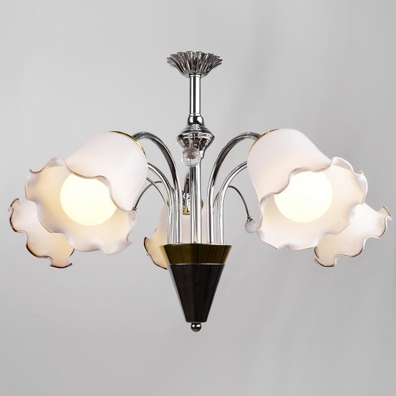 Люстра потолочная Brille LK-398S/5 E27 CH/G флористика